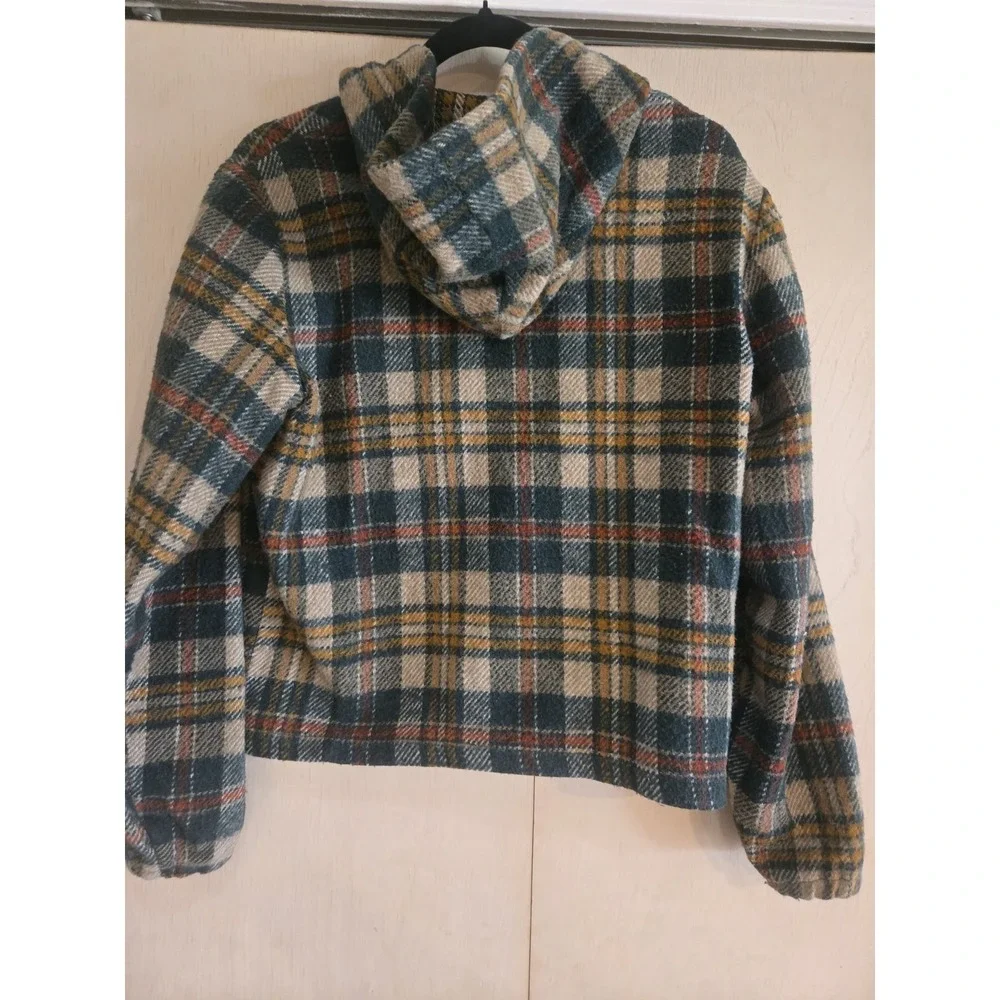 Vintage Wilson Barry Plaid Hooded Jacket Talon Zip